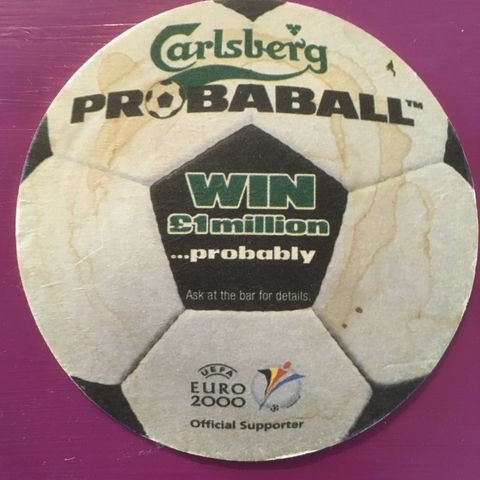 Ølbrikke  Carlsberg euro 2000