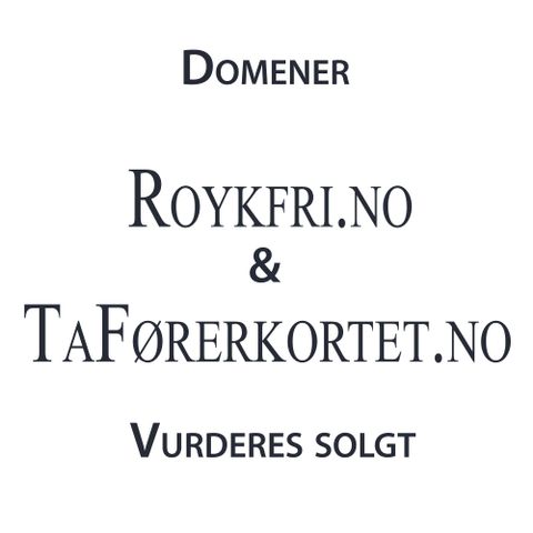 TaFørerkortet.no  & Roykfri.no