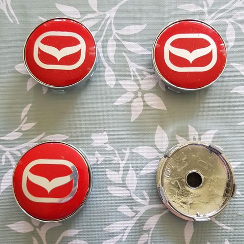 Mazda wheel Center Caps 60mm Red