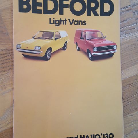 Brosjyre Bedford Light Vans Chevanne og HA 1981
