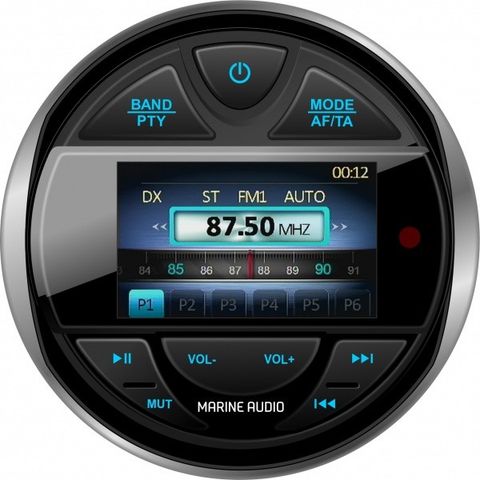 Båt stereo MEGAPAKKE DAB+ rund med 2x150W og 2x350W høyttalere