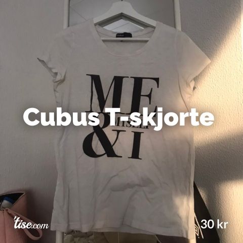 Hvit Cubus T-skjorte
