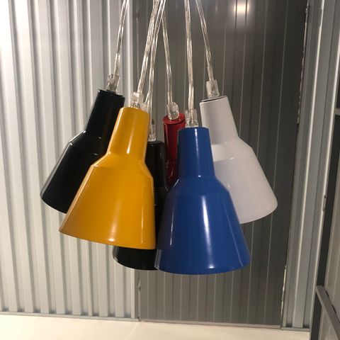 Retro / flerfarget unik taklampe - helt ny