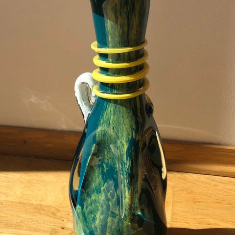 Kunstglass vase H-31cm