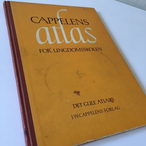 Cappelens atlas for ungdomsskolen 1972 / retro atlas