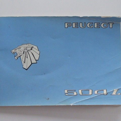 Peugeot 504 instruksjonsbok