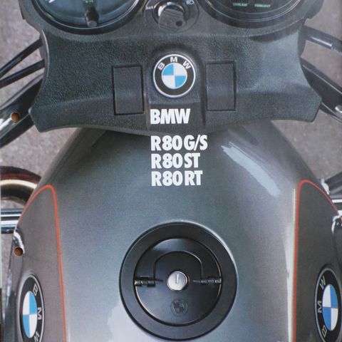 BMW R80G/S, R80ST, R80RT MC brosjyre 1982