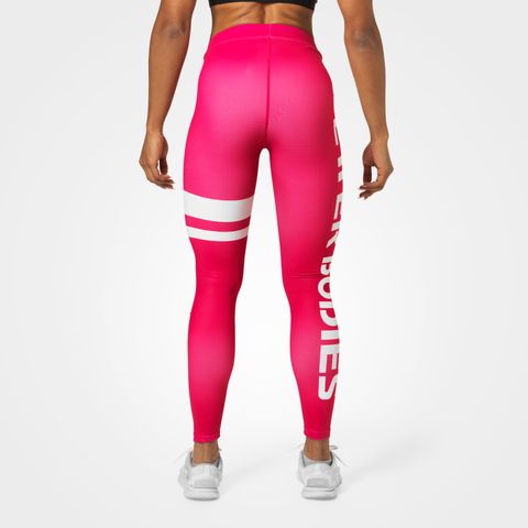 (NY) Varsity Stripe Tights - Hot Pink, Better Bodies tights