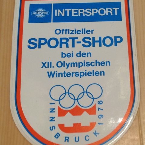 OL klistremerke 1976 Intersport