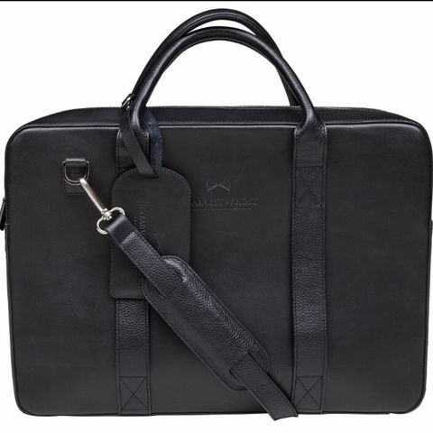 J.Harvest & Frost briefcase - black leather
