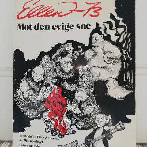 pol.  vitsetegninger 1973 "Mot den evige sne".   Ellen Auensen.