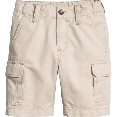 Cargoshorts lys muldvarp, str 110 - som ny