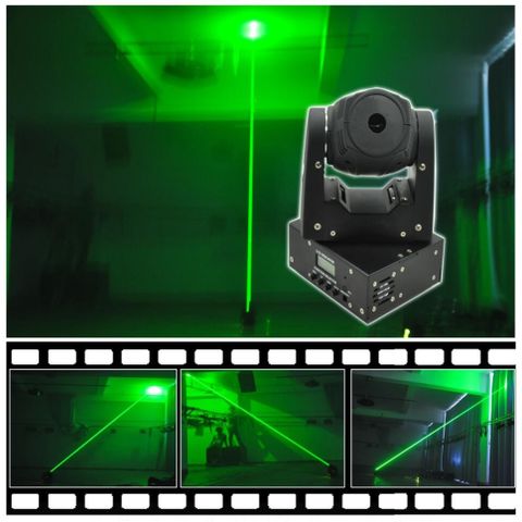 Mini Moving Head Fat beam Grønn Laser 150mW 650nm