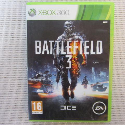 Xbox 360 Battlefield 3 - Spill fra 16 år i Top Tilstand (2 Disc)