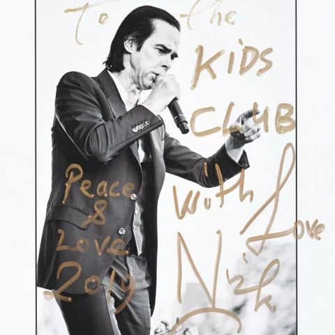 Nick Cave signert promo bilde