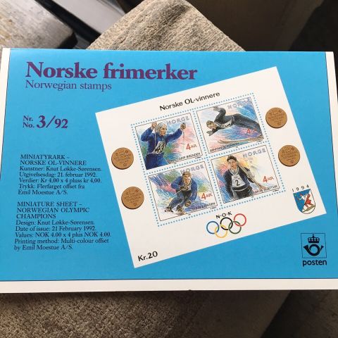 Norske frimerker 1992