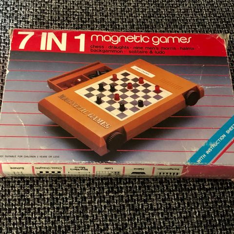 7 IN 1 magnetic games - fra 1970-tallet