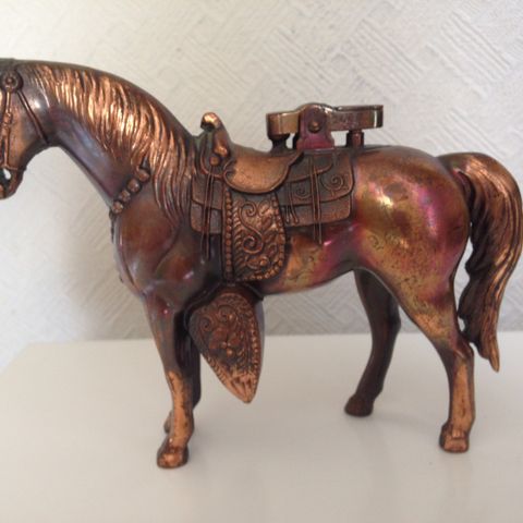 Messing bordlighter Equestrian Hest . Samle objektet.  Vintage