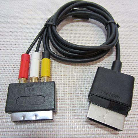 Xbox 360 Slim S Composite AV Kabel incl Scart Adapter