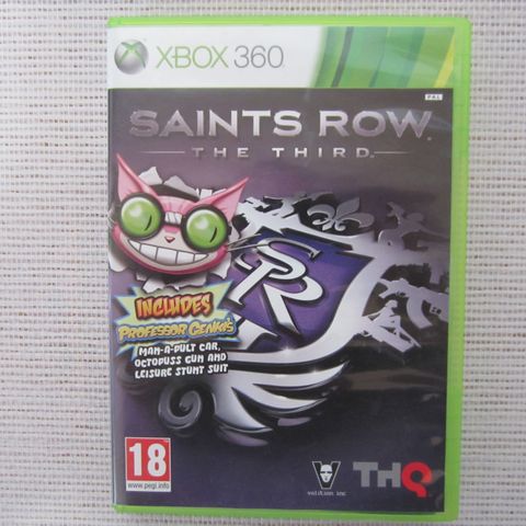 Xbox 360 Saints Row The Third - Spill fra 18år i Top Tilstand incl Manuell