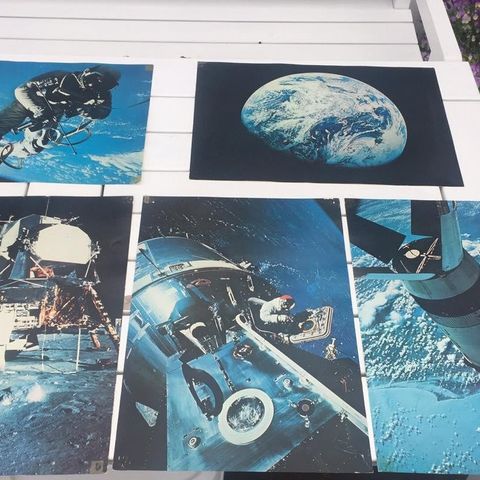 8stk orginal bilder fra 1969 - NASA Månelandingen