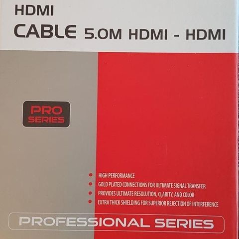 Professional Hdmi kabe5 meter , helt nytt i orginal pakken