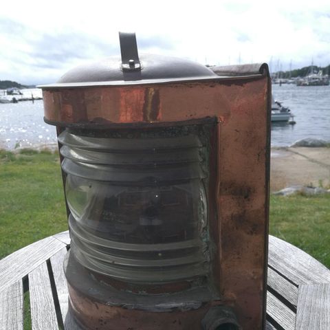 Lanterne, kobber, 35 cm. Kan leveres  i Østfold området