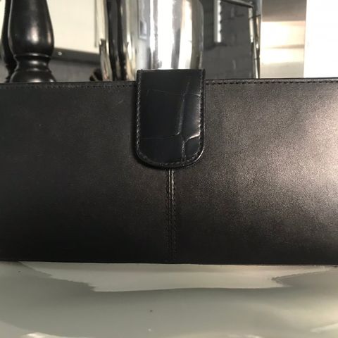 Klassisk lekker veske clutch i ekte skinn