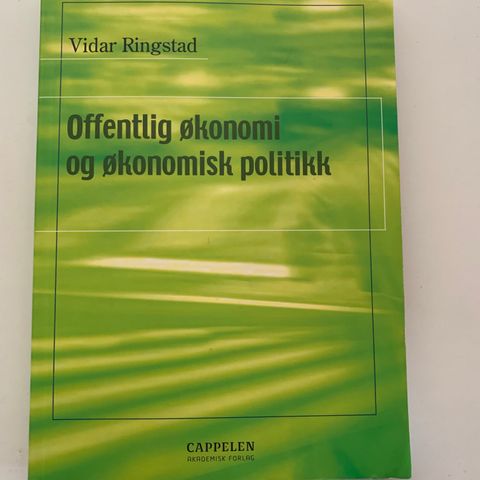 Offentlig økonomi og økonomisk politikk