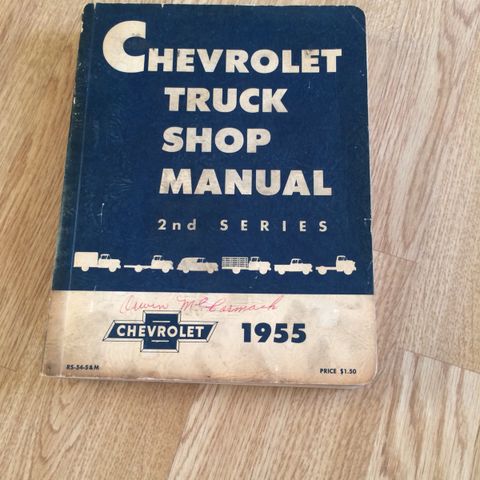 1955 Chevrolet shop manual for truck