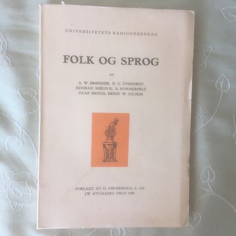 BokFrank: Brøgger/Sverdrup/m.fl; Folk og sprog (1930)