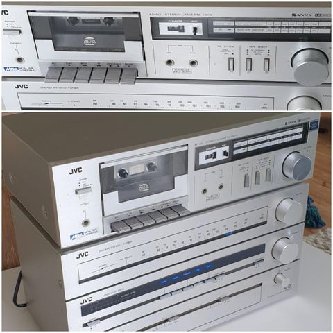 VINTAGE JVC PAKKE/ STERO CASSETTE DECK - FM/AM STERO TUNER AMPLIFIER 