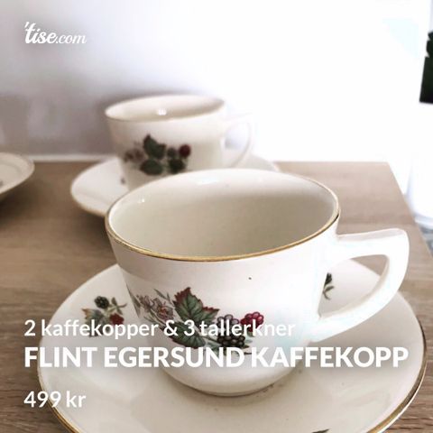 Flint Egersund kaffekopper