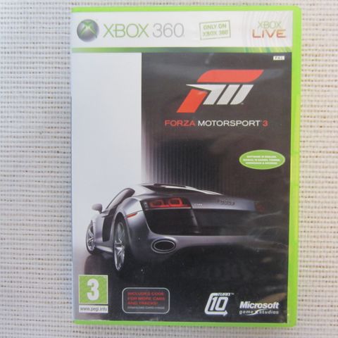 Xbox 360 Forza Motorsport 3  - Spill fra 3år i Top Tilstand incl Manuell