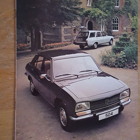 Brosjyre Peugeot 504 1982