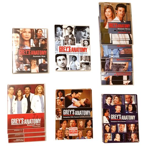 Grey's Anatomy Sesong 1, 2, 3, 4, 5 og 6 (Inneholder totalt 32 stk DVD disker)