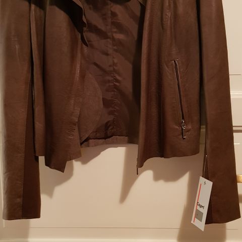 Aleksander new real leather jacket ny ekte skinn jakke size 44