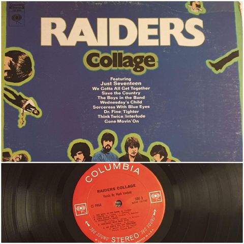 VINTAGE LP/VINYL  - RAIDERS COLLAGE