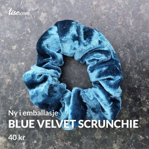 Blue Velvet Scrunchie