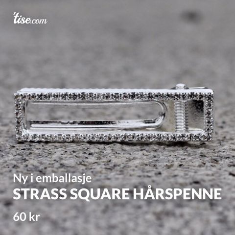 Strass Square Hårspenne