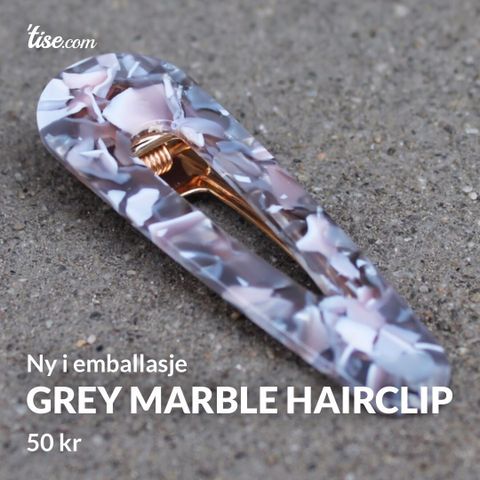 Gray Marble Hairclip