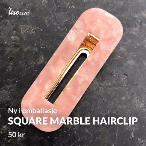 Square Marble Hairclip