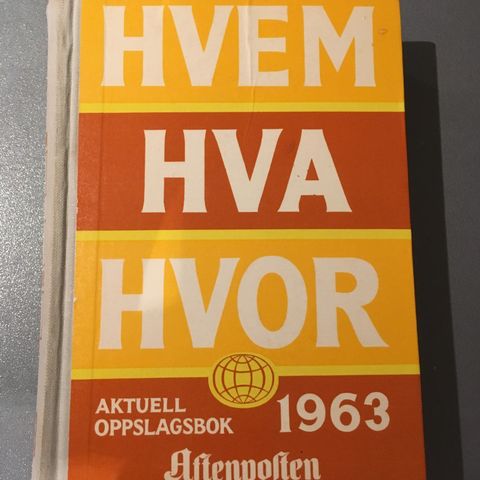 Hvem Hva Hvor 1963