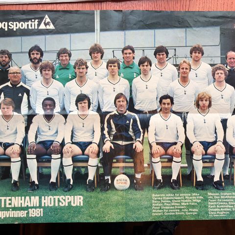 Tottenham Spurs lagbilde 1981 FA CUP Vinner Sport i bilder! Plakat fotball