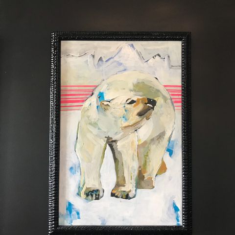 Moderne maleri av isbjørn