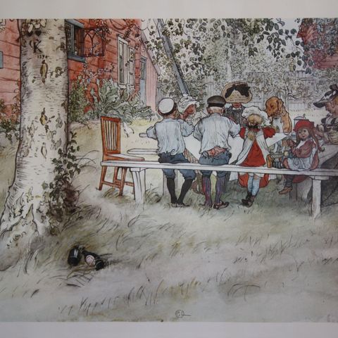 2 stk eldre trykk av Carl Larsson fra Carl og Karin Larssons slektforening