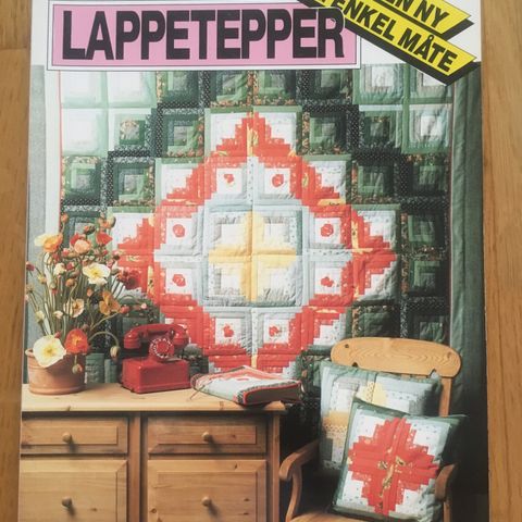 Patchwork, lappeteknikk, quilting, broderi, perling, mange flotte bøker/blader