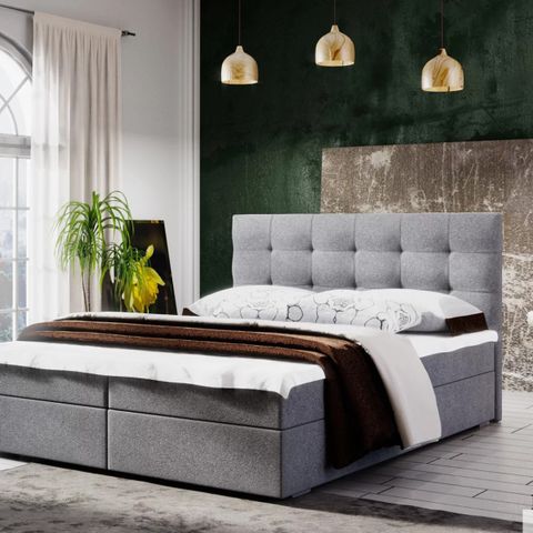 Ny seng med Smart Oppbevaring *140/160/180x200* INKLUDERT gavl og overmadrass