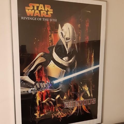 Innrammet filmplakat Star Wars General Grievous