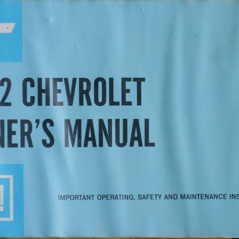 Chevrolet håndbøker 1972 og 1973 (stasjonsvogn og VAN)